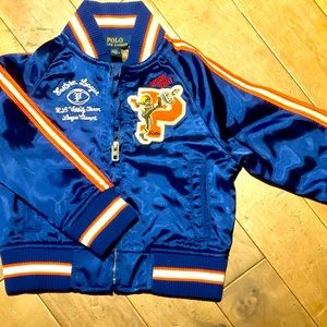 Polo by Ralph Lauren Satin Varsity Bomber Jacket